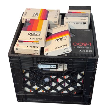 Milkcrate Full of Beta Tapes