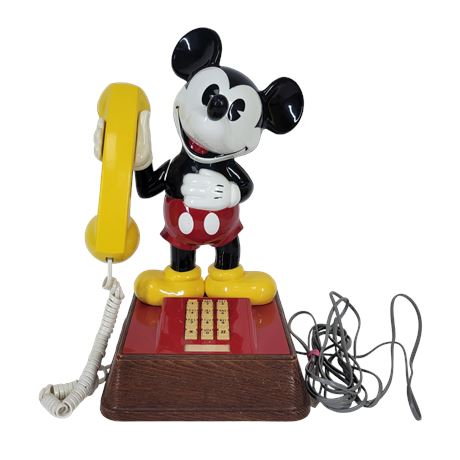 Disney 1976 The Mickey Mouse Phone Landline Push Button Telephone
