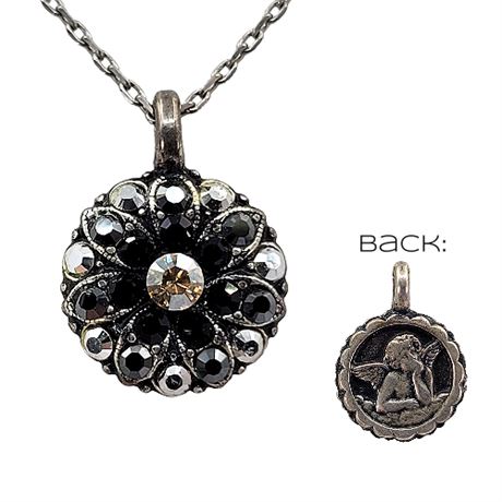 Mariana Guardian Angel Necklace in Black Diamond