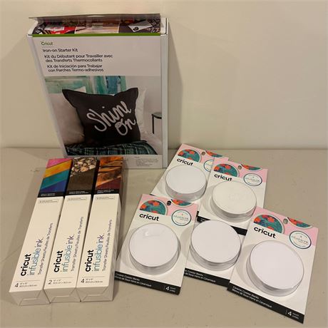 Lot of NIP Cricut Inks, Blanks and Iron Ons