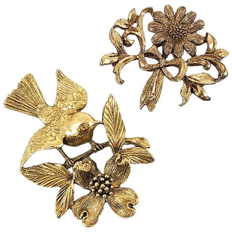 Pair Decorative Elements From Vintage Vanity Sets
