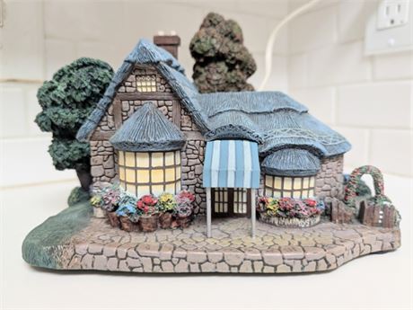 Light-up English Cottage Thomas Kinkade "Falbrooke Florist"Hawthorne Village