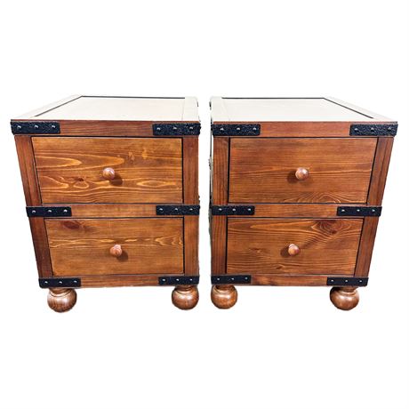 Pair of La-Z-Boy Furniture Trunk End Tables