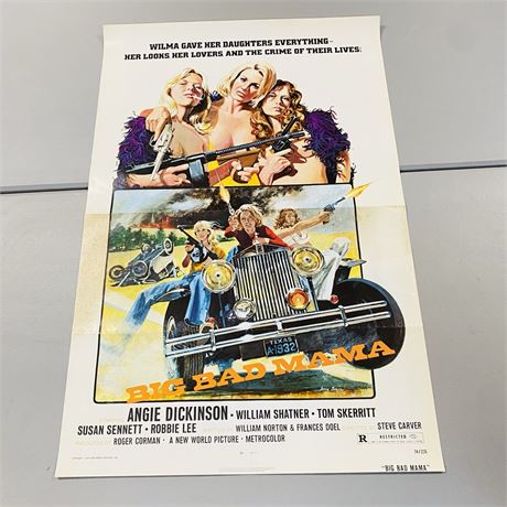Original 1974 Big Bad Mama Movie Poster