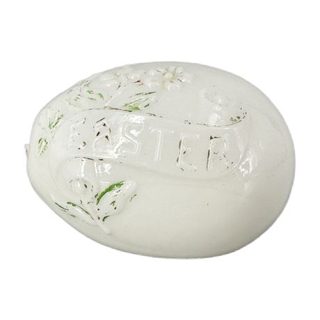 Antique Victorian Era Blown Glass Embossed Easter Egg