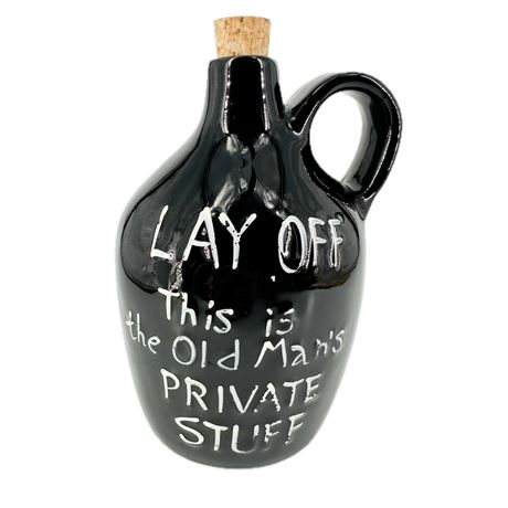 Vintage "Lay off this Old Mans Private Stuff" Liquor Bottle/ Decanter