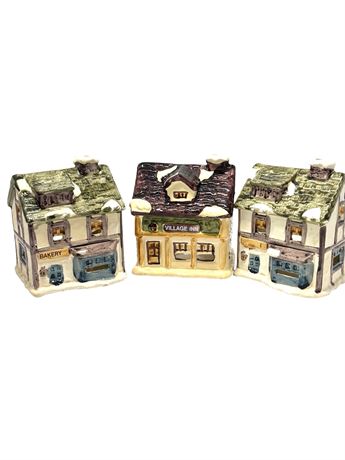 Vtg JSNY Ceramic Village Houses - 3