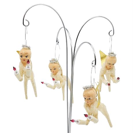 Vintage Pipe Cleaner Angel Tree Branch Sitter Ornaments