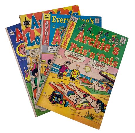 Four 25 cent to 40 cent Archie Comic Books