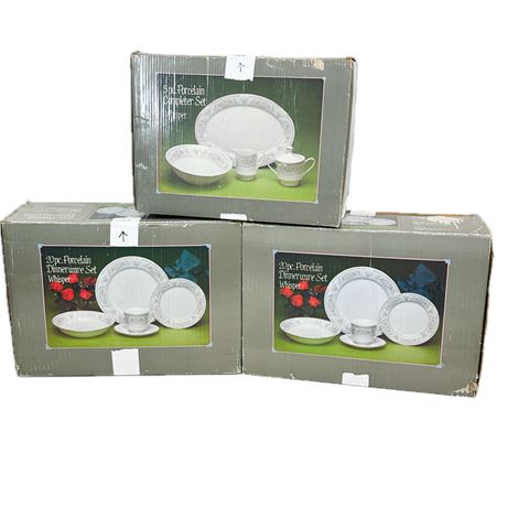 3 Boxes of Whisper Porcelain Dinnerware