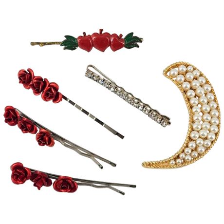 Assorted Vintage Hair Clips & Bobby Pins
