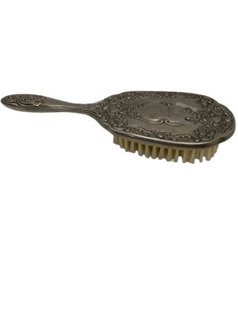 Vintage ornate, silver plated hairbrush