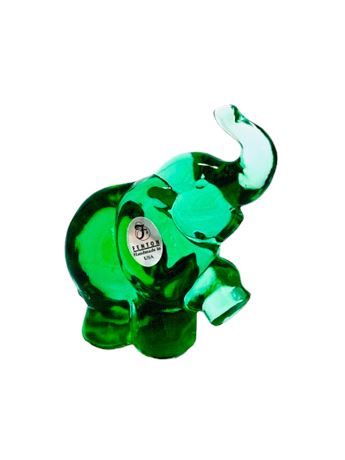 Vtg Fenton Emerald Green Glass Elephant