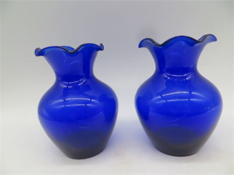 Pr. Of Cobalt Blue Vases