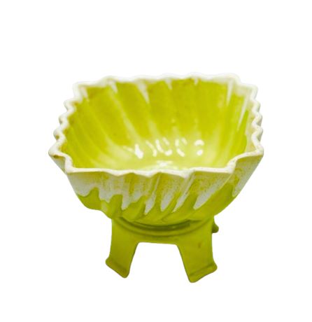 Mid Century Pedastal Planter - Green