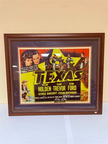 Texas Original Framed Movie Poster