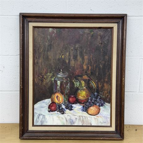 Still Life Oil Painting Signed
