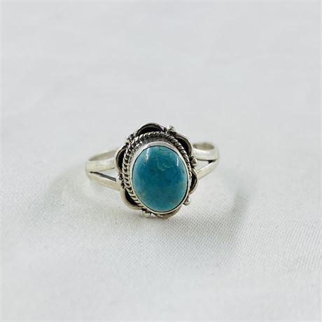 5.7g Sterling Turquoise Ring Size 9
