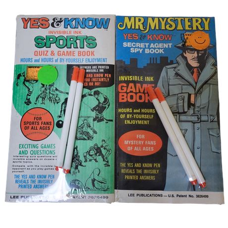 Yes & Know Mr. Mystery Secret Agent Spy Book / Sports Quiz & Game Book