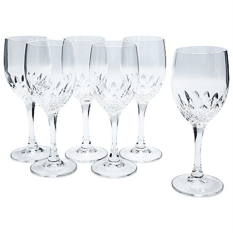 Vintage Cristal D'Arques-Durand "Juan" Cut Crystal Wine Glasses, Set of 6