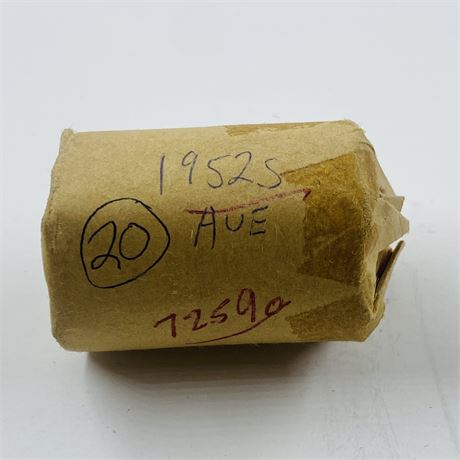 Sealed $10 Roll 1952-S Franklin Half Dollars