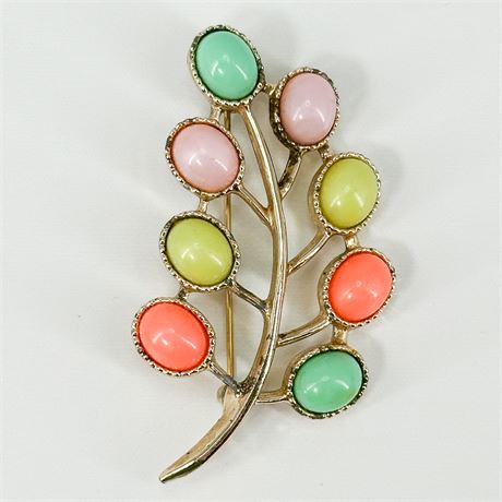 Vintage Sarah Coventry "Candy Land" Gold-Tone Brooch