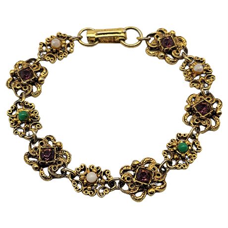 Vintage Florenza Gold Tone Bracelet