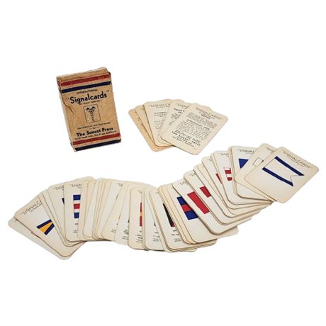 Vintage Sunset Press "Signalcards" Semiphore Flashcards
