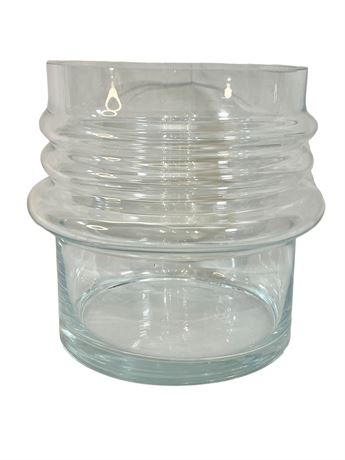 Large Round Crystal Vase