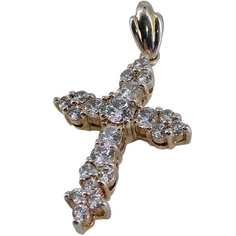 Sterling Silver Cubic Zirconia Cross Pendant