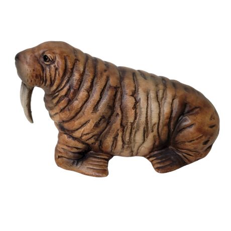 Hand-Painted Ceramic Walrus Figure