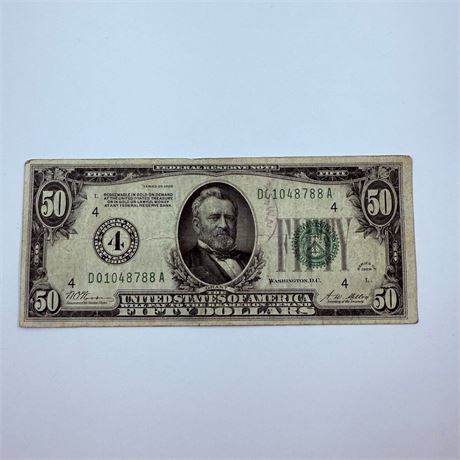 1928 $50 Bill