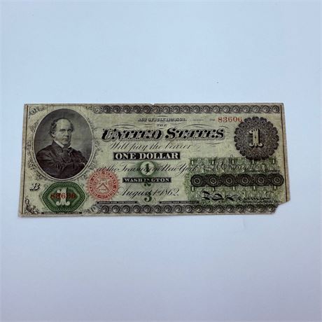 1862 $1 Legal Tender Greenback