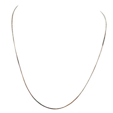 925 Silver Necklace, 22", 5g