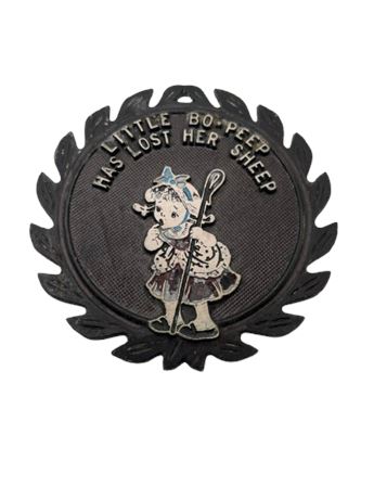 The silver plate design and Little Bo Peep trivet lot