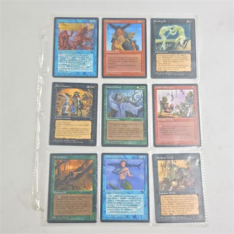 1994 Magic The Gathering cards, Lot of 9
