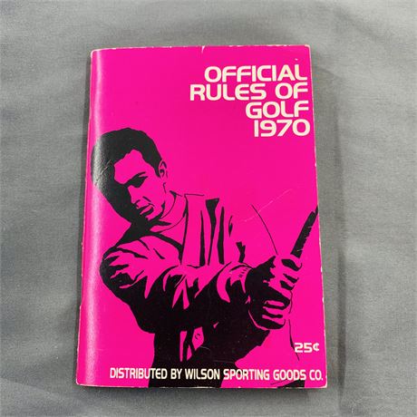 1970 Golf Rule Book