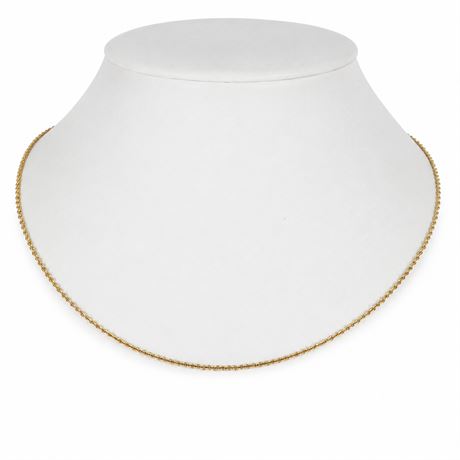 14K Fine Gold Twist Chain, Elegant and Classic