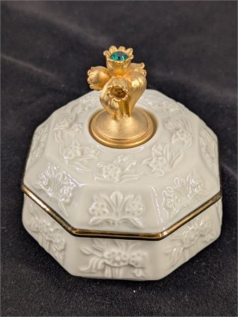 Lenox Birthstone May Trinket Box Octagon