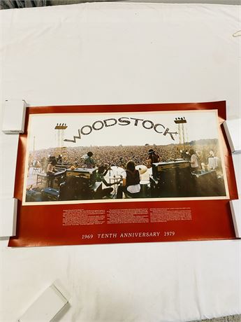 Original Woodstock 10th Anniversary 24x37 Poster - Rolled, Unused