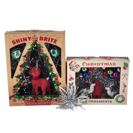 Shiny Brite Ornament Display Box / Vtg Christmas Tree Ornament Display Box