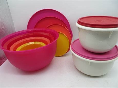NEW VINTAGE ALOHA MIXING SET & 2 MORE BOWLS
