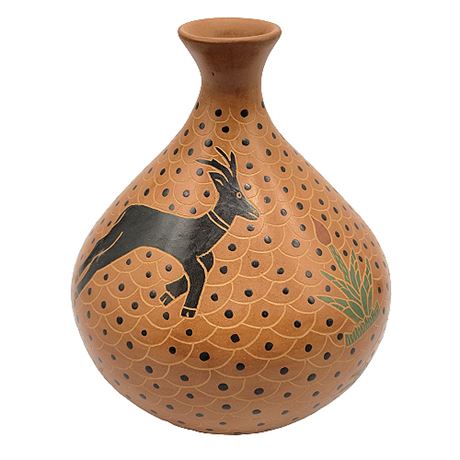 Signed Luz Elva Gutierrez Mata Ortiz Pottery Vase