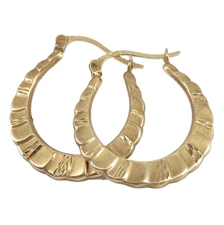 10K Gold Hoop Earrings