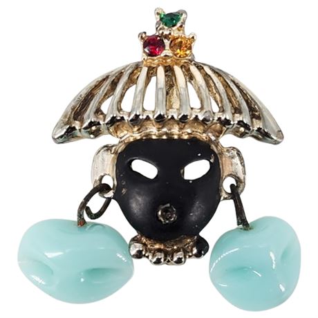 Mid-Century Blackamoor Mini Brooch