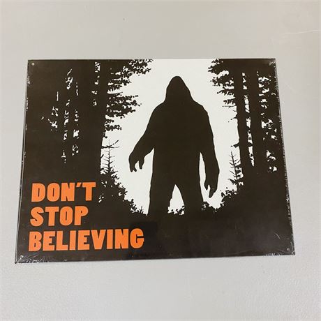 Bigfoot 12.5x16” Metal Retro Sign