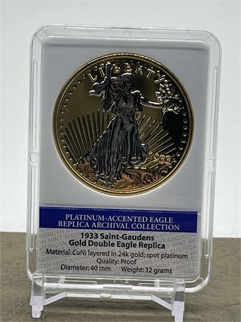 1933 St. Gaudens Double Eagle Replica Coin