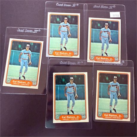 5 Cal Ripken Jr Rookie Cards - Pack Fresh
