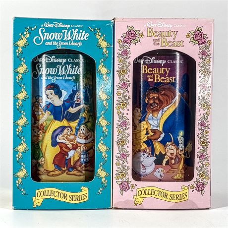 Walt Disney Collectible Glasses - Snow White and Beauty and the Beast, NIB