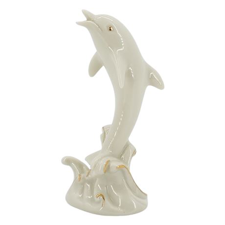 Vintage Lenox Classic Ivory Porcelain Dolphin Figurine